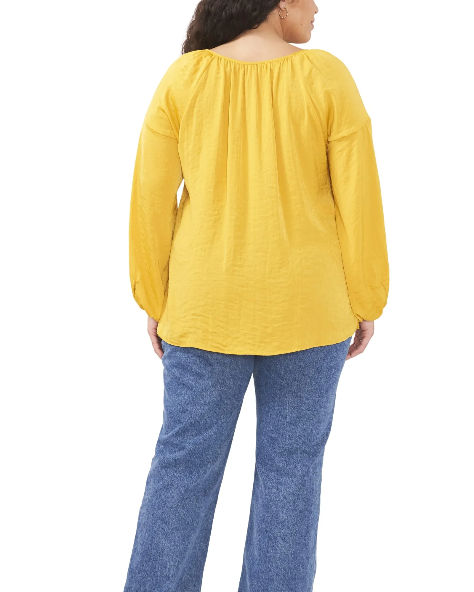 Aria Peasant Blouse | MOSAIC MUSTARD