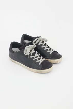 Black Leather & Suede Superstar Sneaker