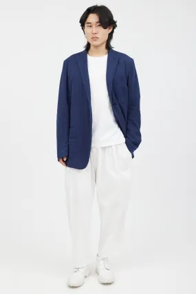 Blue Cotton Shirt Blazer