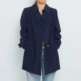 Blue Twill Trench Coat - S