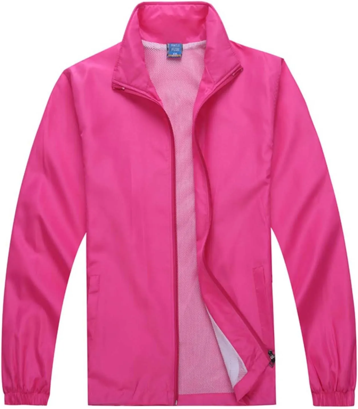 Cambkatl Men's Sports Coat, Full Zipper Stand Collar Long Sleeve Outwear Jacket with Mesh Liner & Pockets