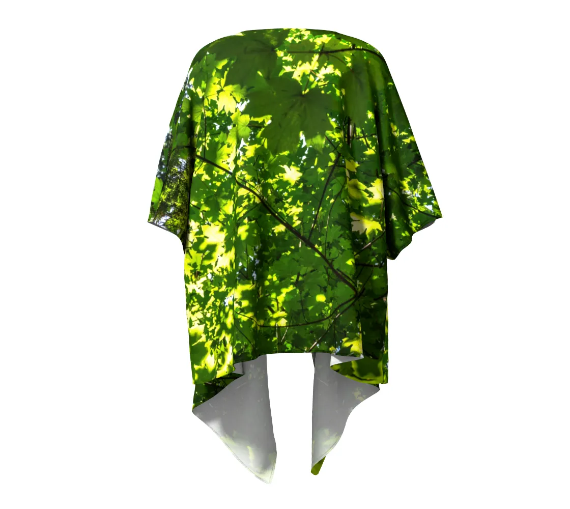 Canopy of Leaves Draped Kimono