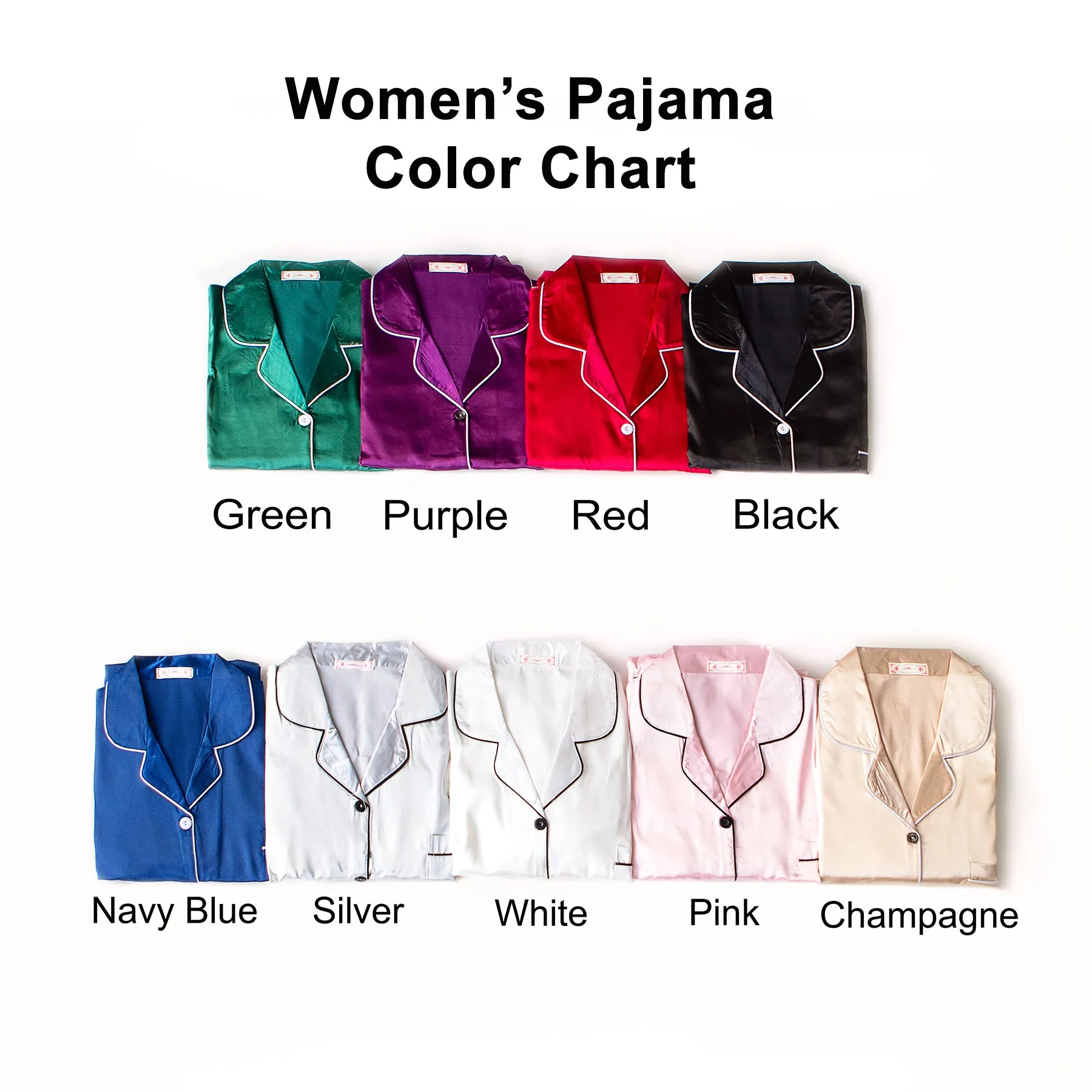 Custom Satin Bridesmaids Pajamas for Sleepover Bachelorette Party - Short   short