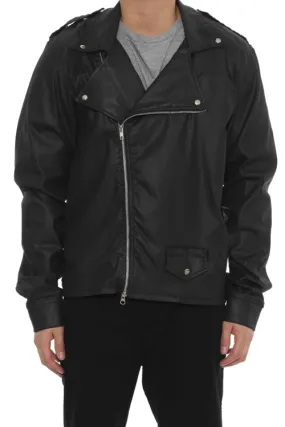 Denim Biker Jacket Black Wax