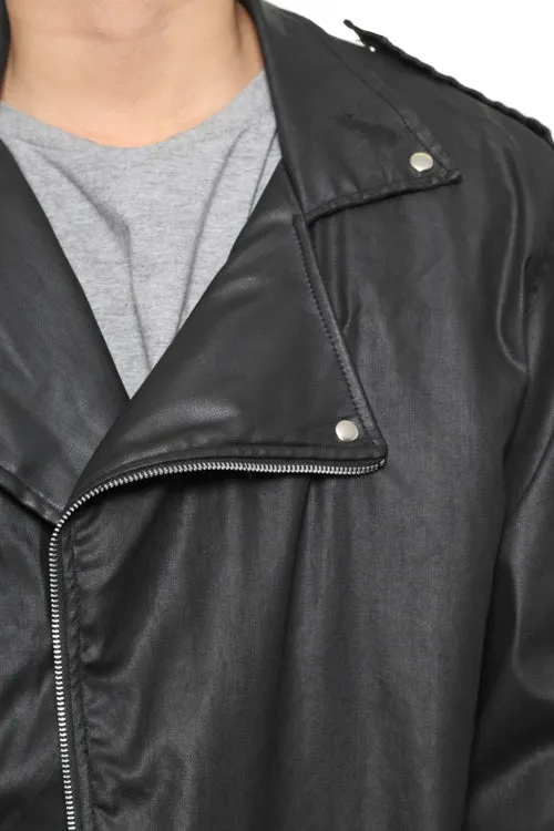 Denim Biker Jacket Black Wax
