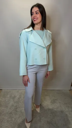 Derris Short Coat - Water Green