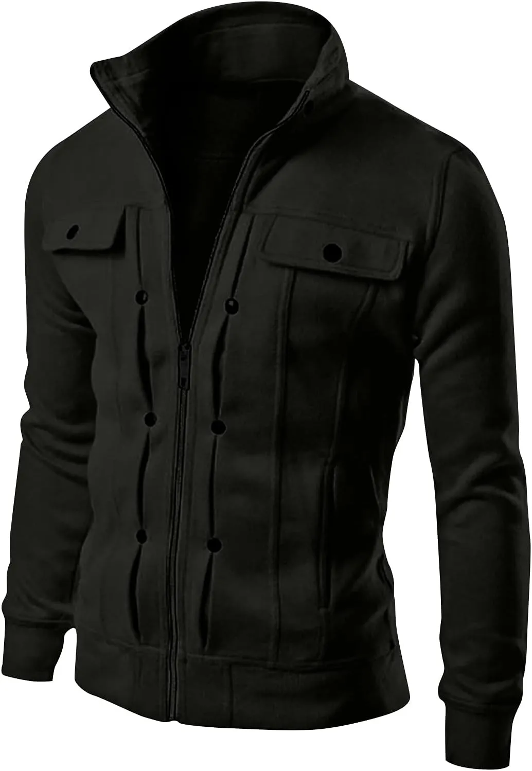 DuDubaby Mens Slim Lapel Cardigan Coat Jacket