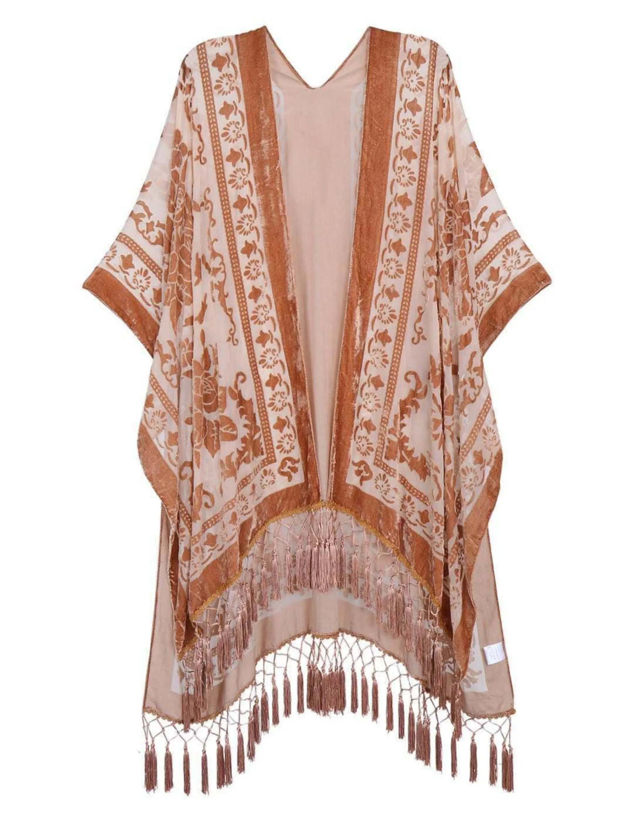 Elegant Boho Burnout Kimono