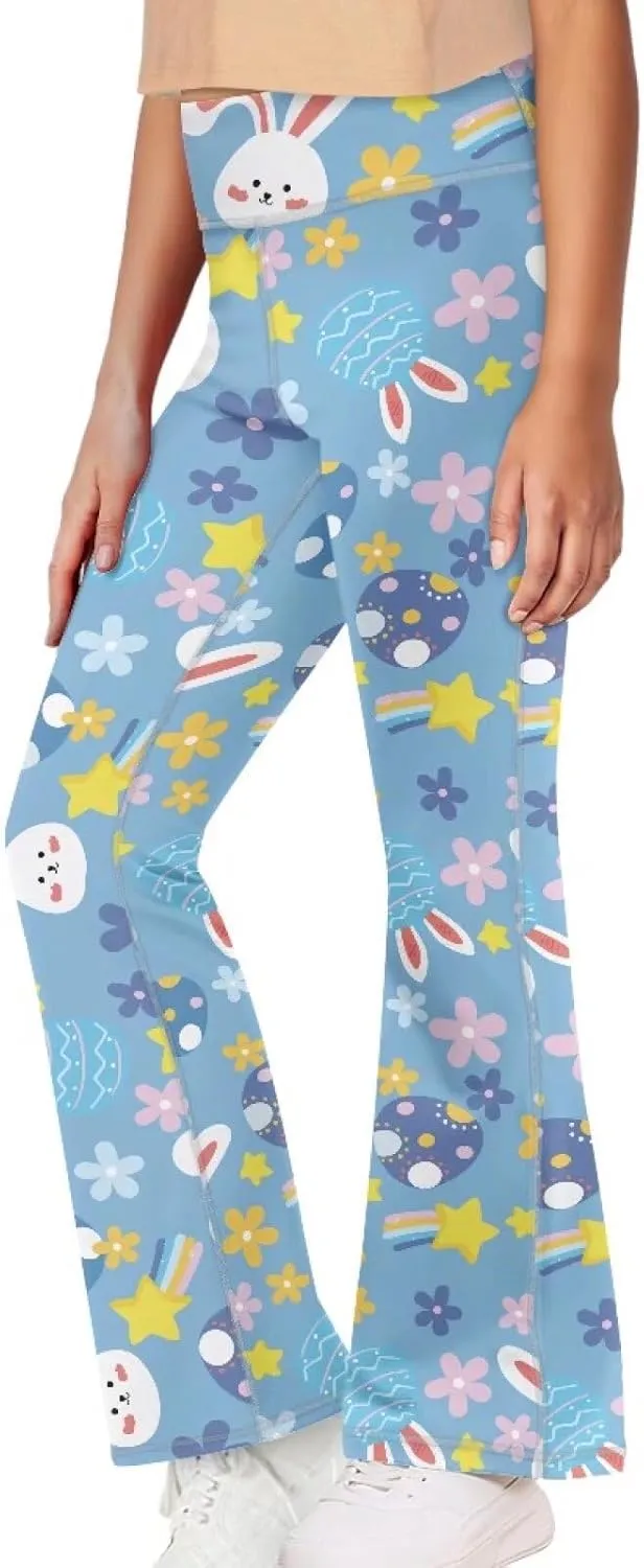 Flare Yoga Pants for Girls Athletic Leggings Bell Bottom Pants