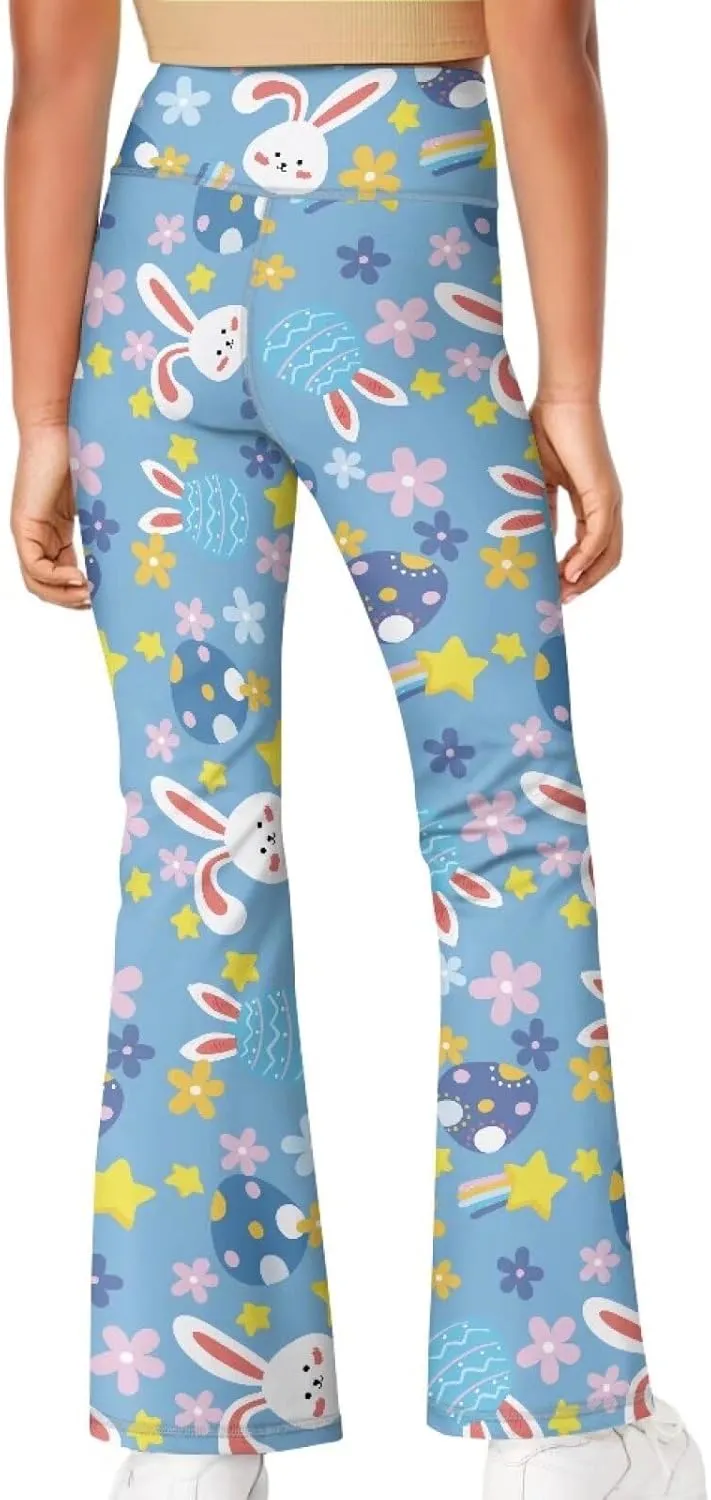 Flare Yoga Pants for Girls Athletic Leggings Bell Bottom Pants