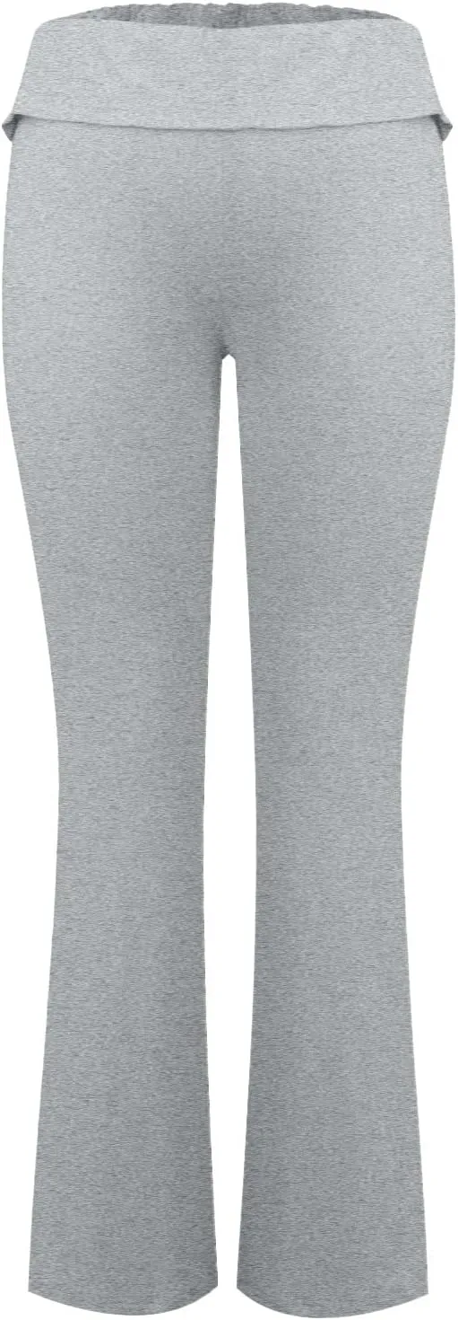 Flared Sweatpants Fold Over Yoga Pants High Waisted Plus Size Workout Leggings Fall Trouser Pants Tall
