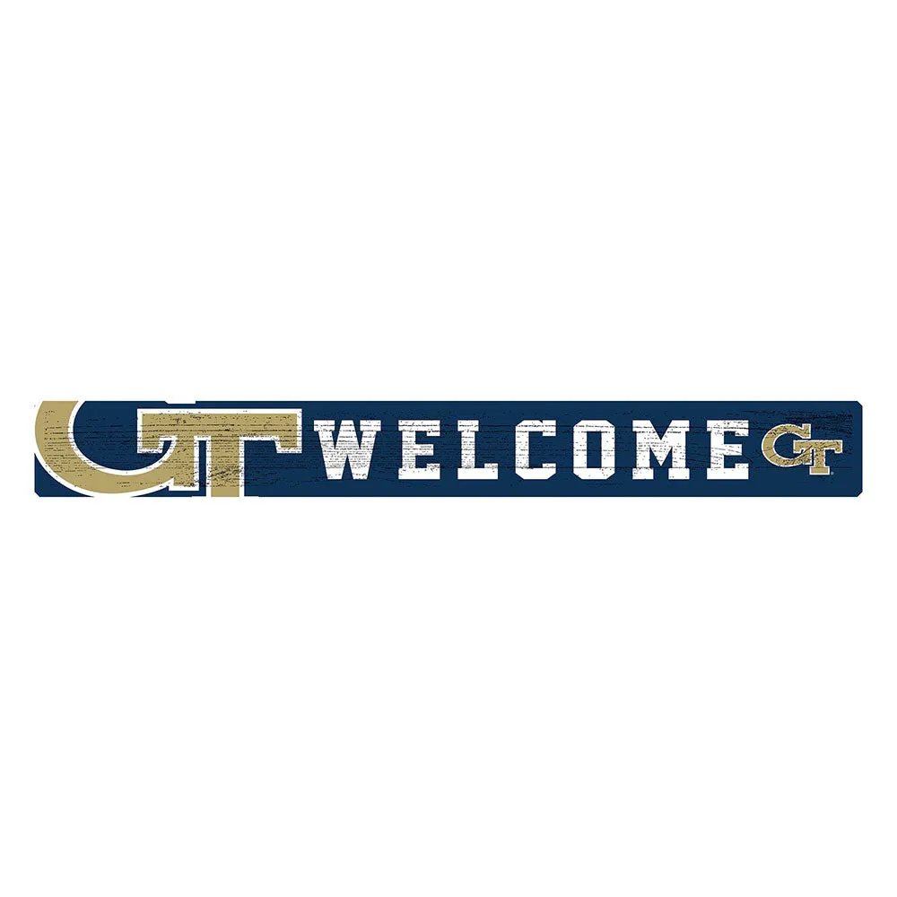 Georgia Tech Yellow Jackets 1.5" x 16" Welcome Horizontal Sign