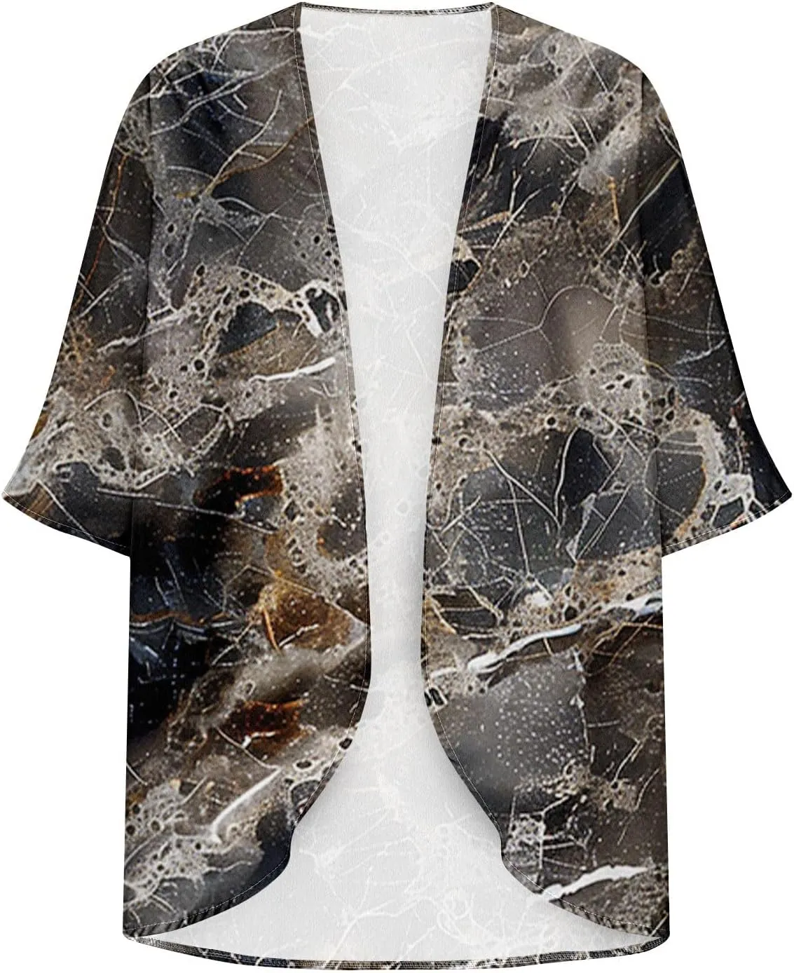 Kimonos for Women Dressy Casual Cardigans Chiffon Lightweight Cute Boho Floral Print Kimonos Beach Cover Ups Tops