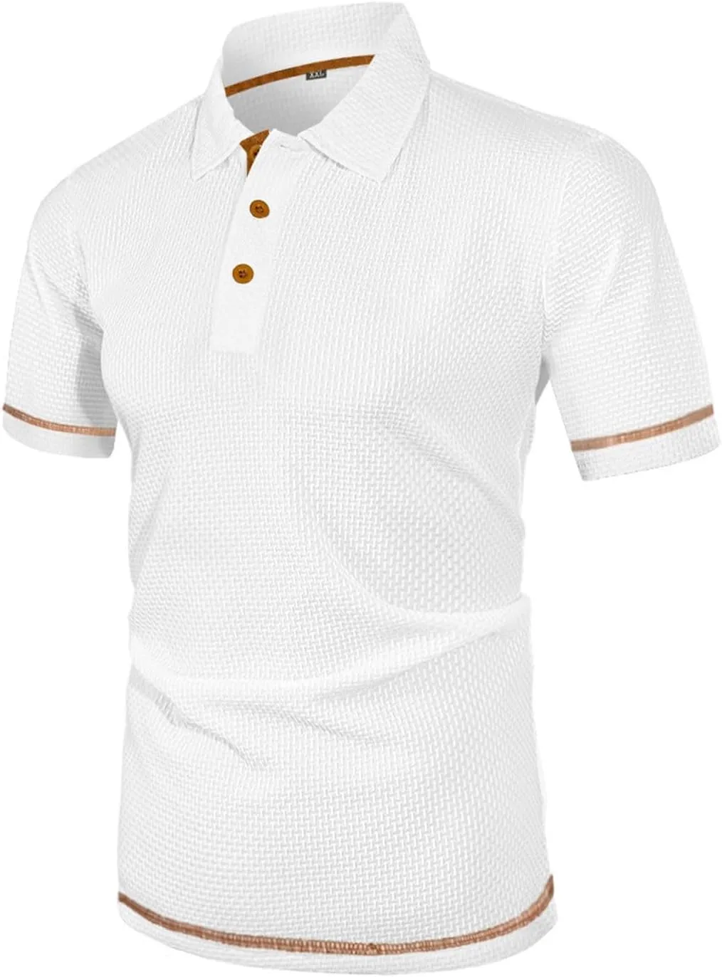 Men's Mesh Ice Silk Polo Shirt Slim Fit Collared Short Sleeve Cool Skin-Friendly Quick-Drying Stretch Tshirts