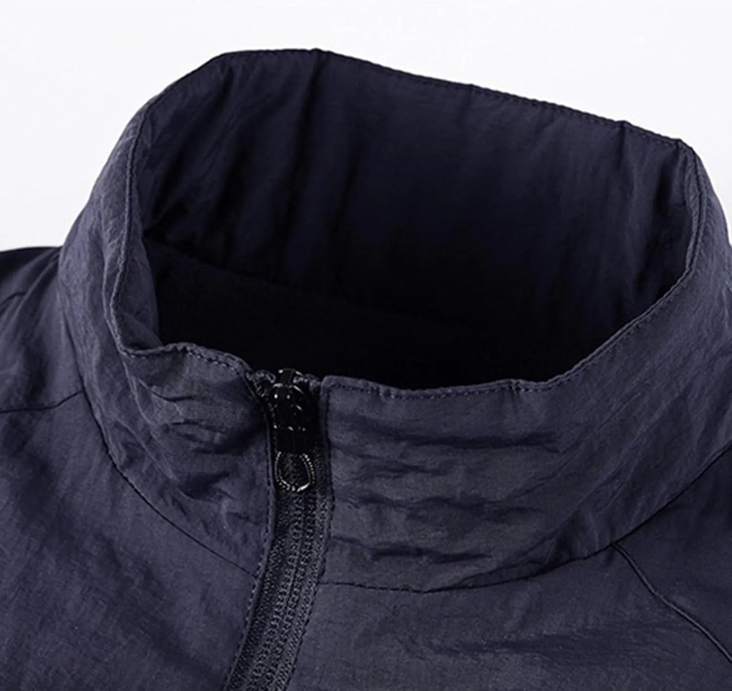 Men's Stand Collar Fleece Sherpa Lined Jacket Warm Full Zip Up Thick Jacket Soft Outwear Winter Coat with Zipper Pocket