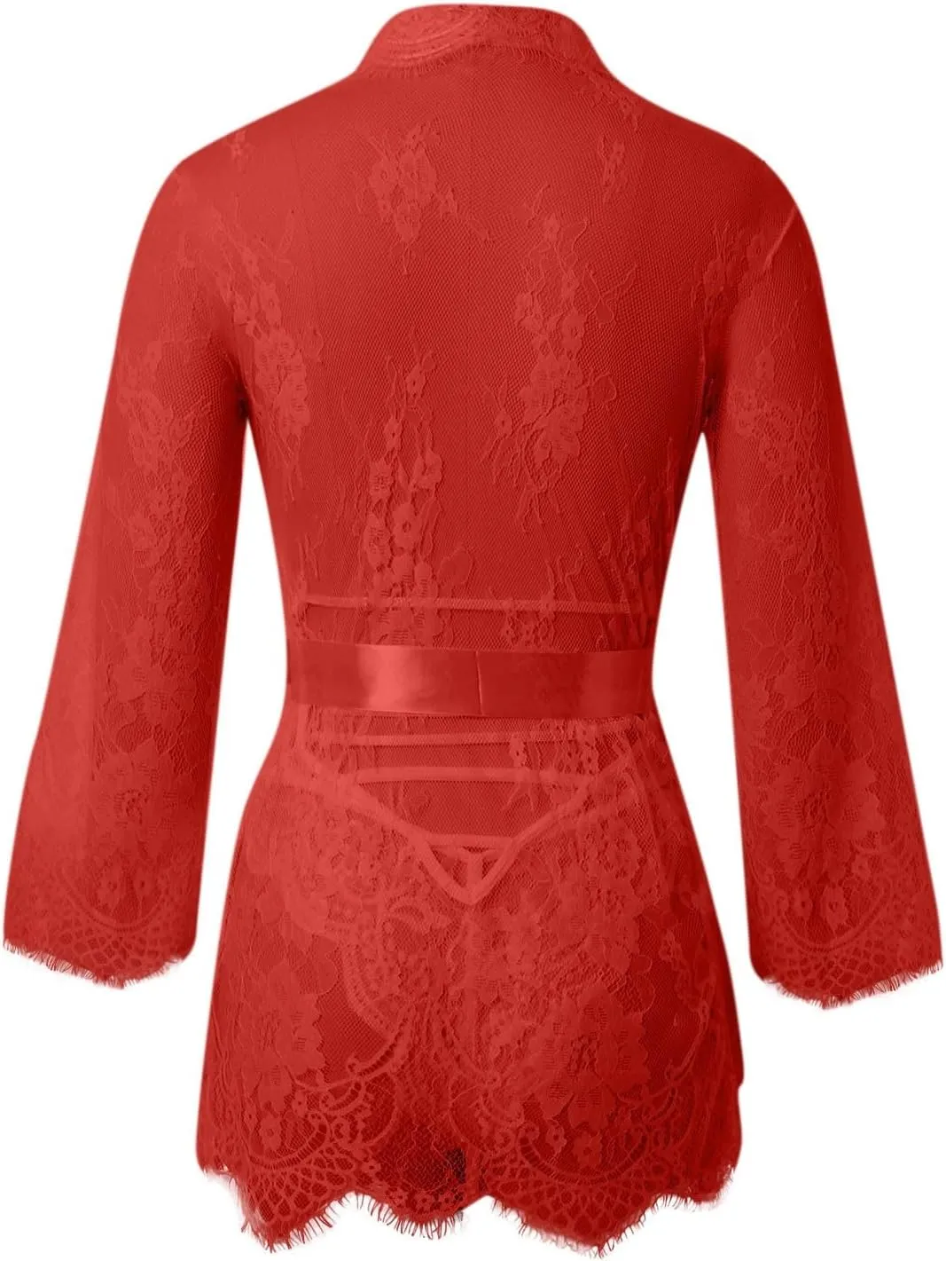 New Women's Sexy Underwear Set Lace Kimono Robe Lace Suit Japanese Dress Rabbits