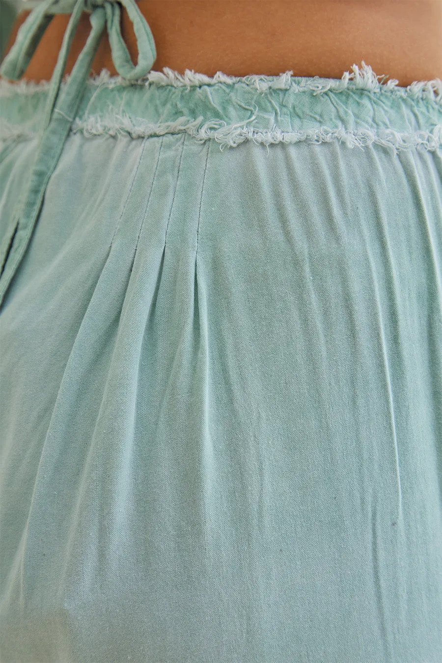 OASIS TROUSERS // PIGMENT COLOR WITH FRINGES