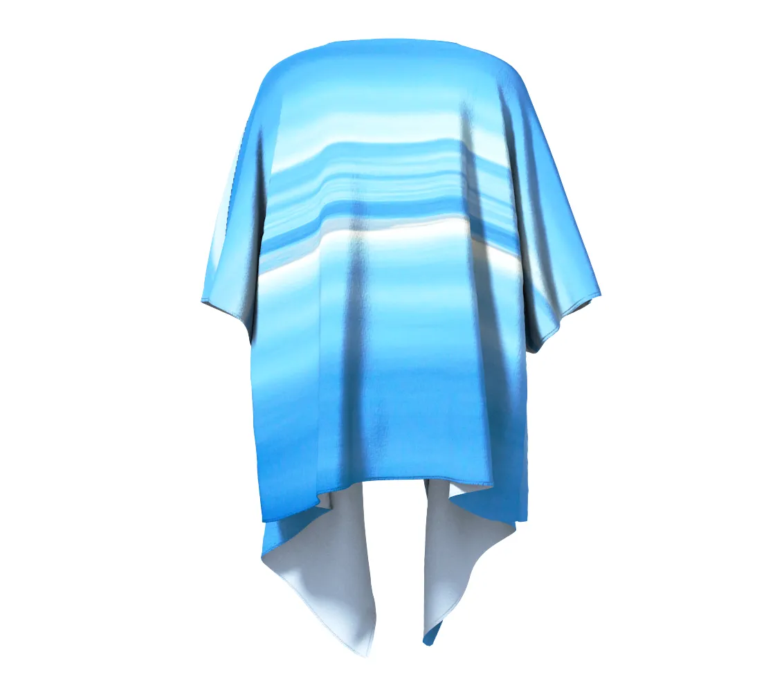 Ocean Blue Draped Kimono