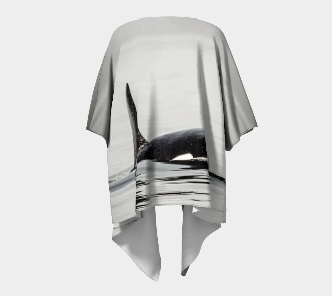 Orca Spray Draped Kimono