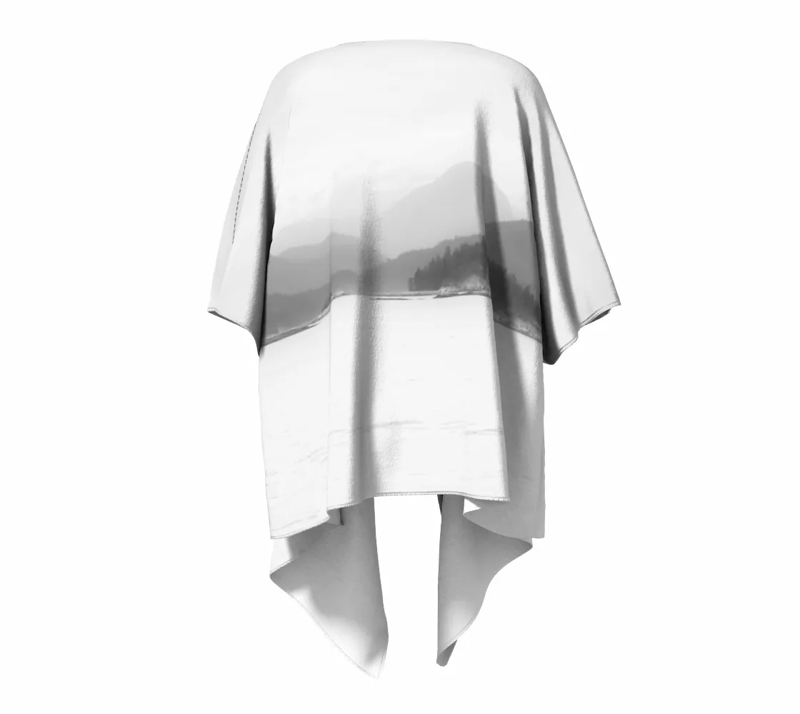 Pacific Mist Quadra Island Draped Kimono