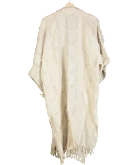 Pilcro Beige Fringed Kimono One Size