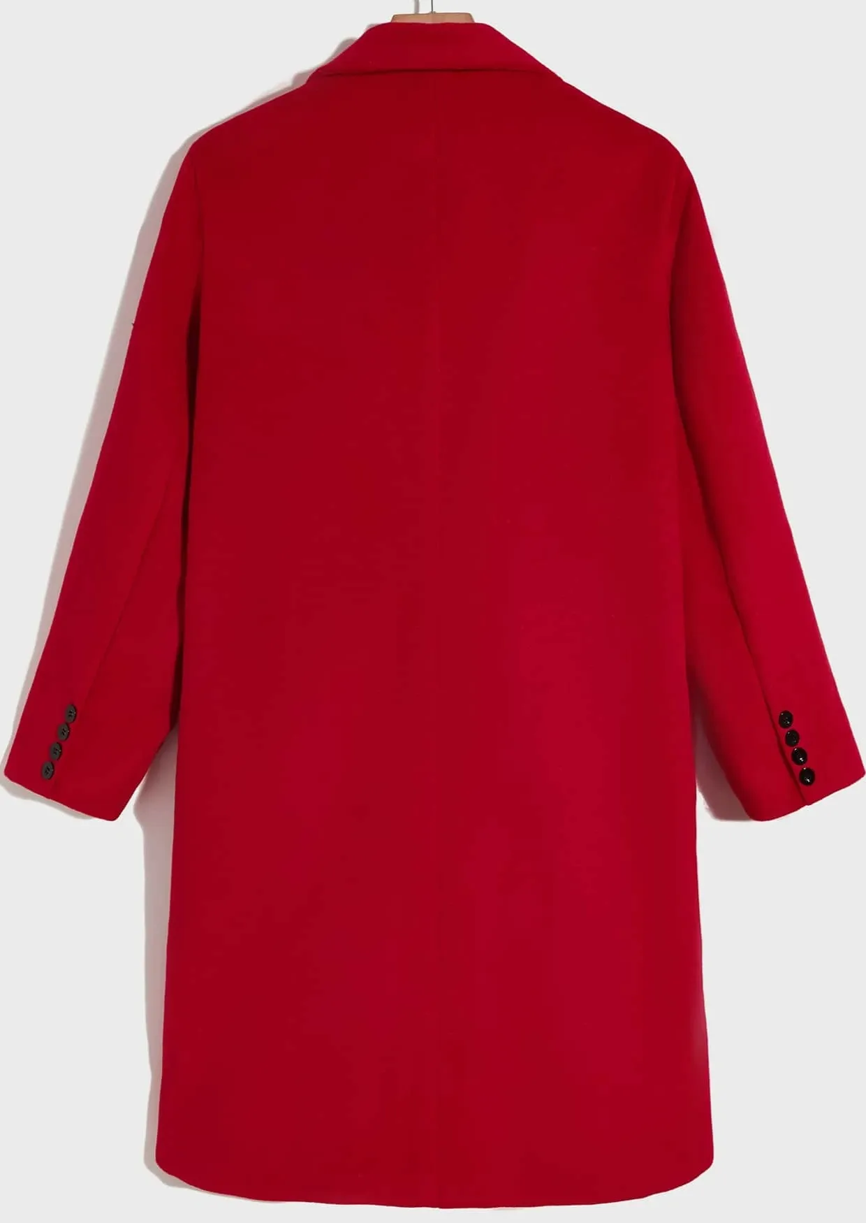 Red Double Breasted Overcoat