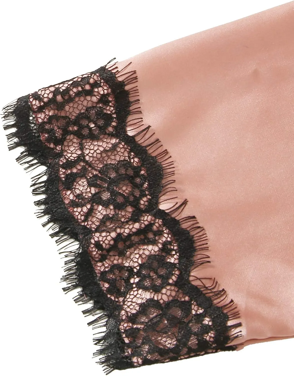 SOLY HUX Women's Satin Pajama Set 4pcs Floral Lace Trim Cami Lingerie Sleepwear with Robe
