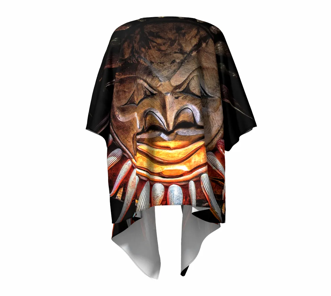 Sun Mask Totem Draped Kimono