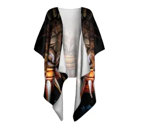 Sun Mask Totem Draped Kimono