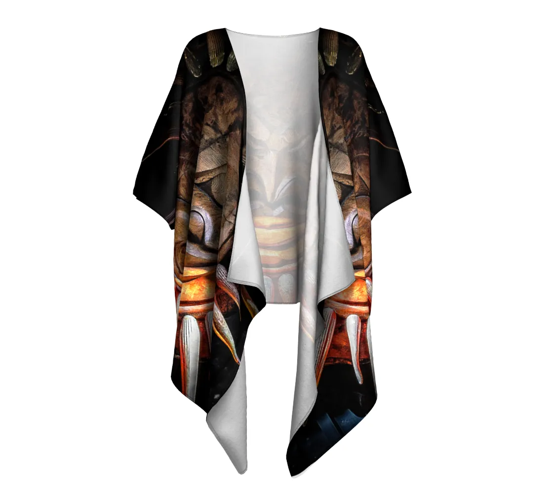Sun Mask Totem Draped Kimono