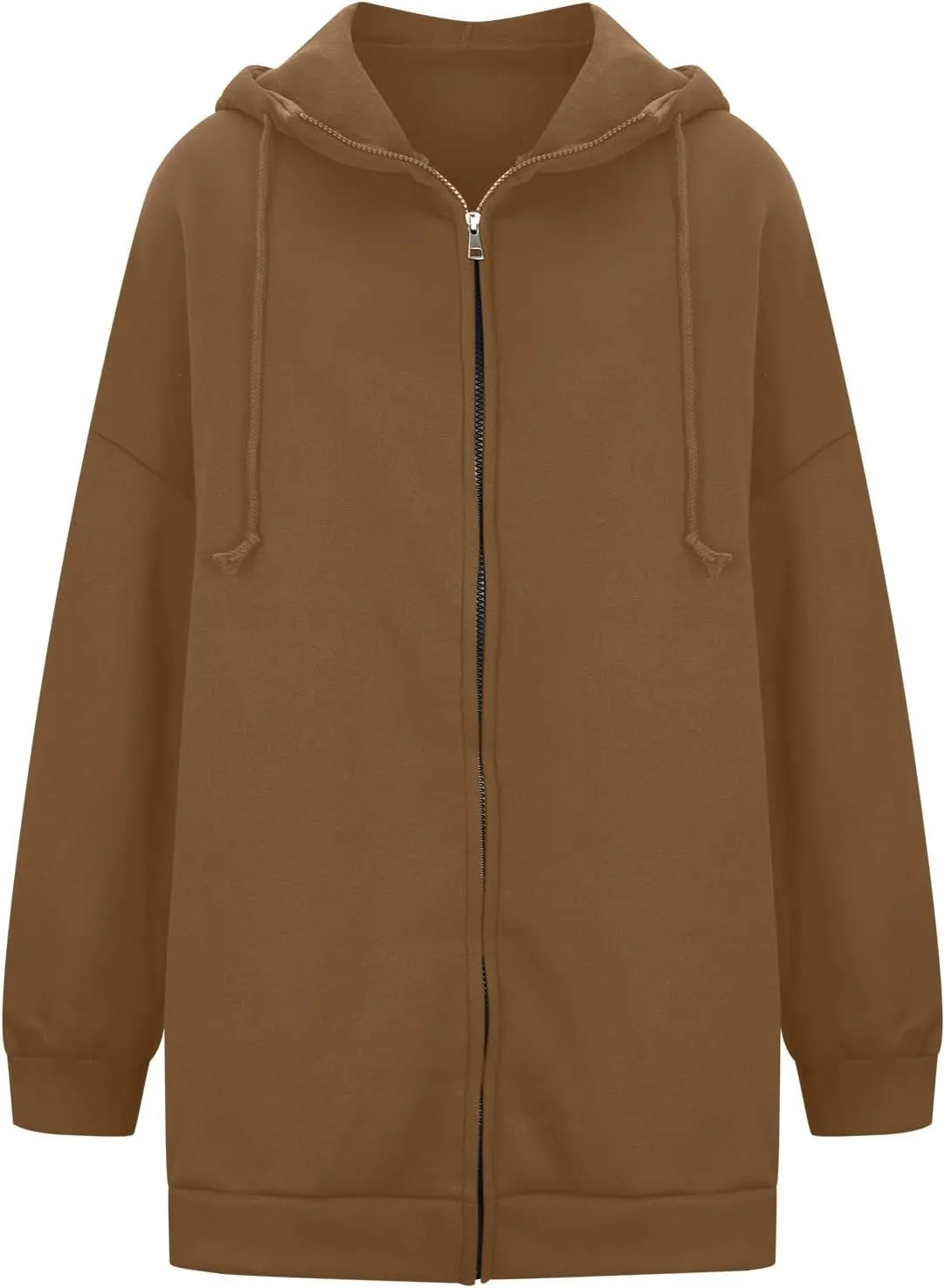 Women Long Sweatshirt Pullover Long Sleeve Solid Color Zip Up Hoodies Slim Fit Casual Fall Winter Shirts with Pocket