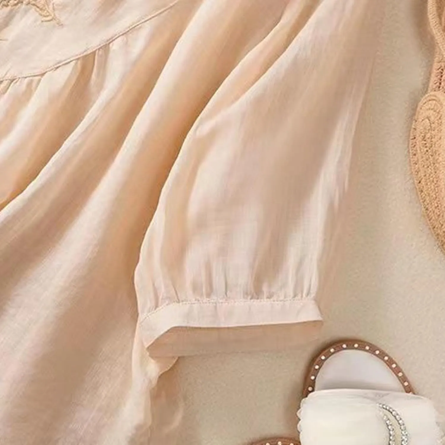 Womens Linen Shirts V-Neck Retro Blouse Boho Oversized Tshirts Short Sleeve Loose Fit Shirt