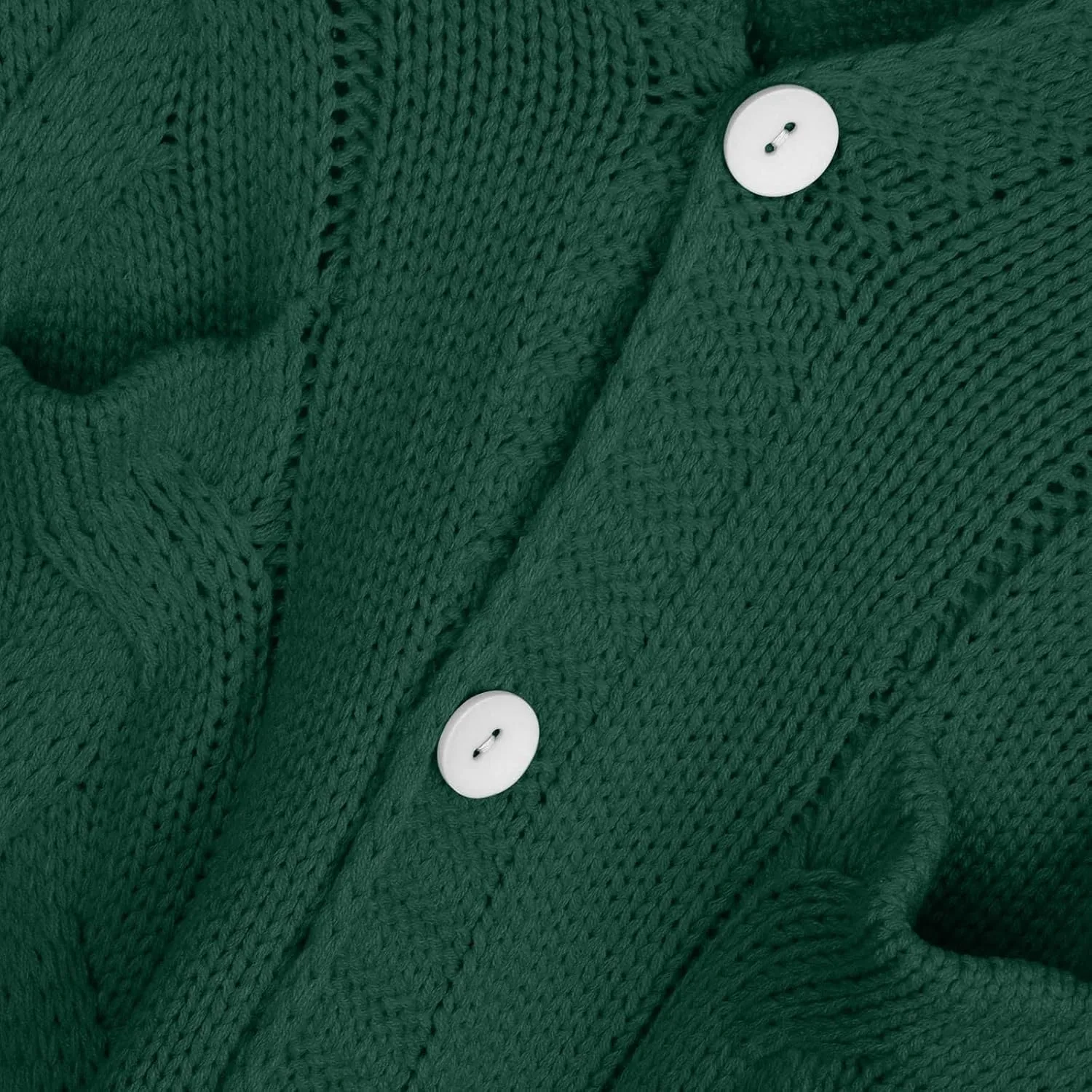 Womens Long Sleeve Cable Knit Long Cardigan, Open Front Button Hooded Sweater Outerwear with Pocket